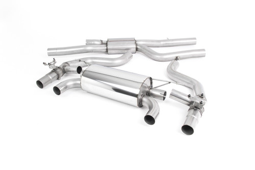 BMW F87 M2 Comp - GPF/OPF-Back Race Exhaust System (Louder) with Quad GT-90 Polished Trims