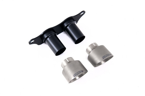 Porsche 991.2 GT3 & GT3 RS - GT-100 Brushed Titanium Trims & Mounting Plate - Fits to OE Silencer