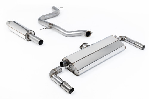 VW Golf MK7.5 GTI (Incl Performance Pack/Non GPF) - Resonated (Quieter) Cat-Back Exhaust System with GT-100 Burnt Titanium
