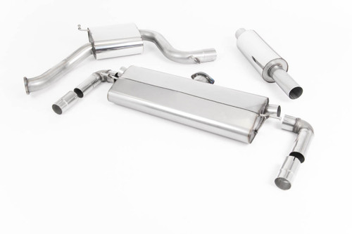 Seat Leon Cupra 300 2.0 TSI (Non GPF Models) - Resonated (Quieter) Cat-Back Exhaust System with Cerakote Black Oval Tips