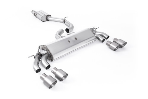 Audi S3 8V.2 - Resonated (Quieter) GPF/OPF-Back Exhaust System with Quad Round Titanium Trims