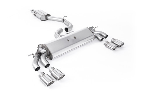 Audi S3 8V.2 - Resonated (Quieter) GPF/OPF-Back Exhaust System with Quad Oval Polished Tips