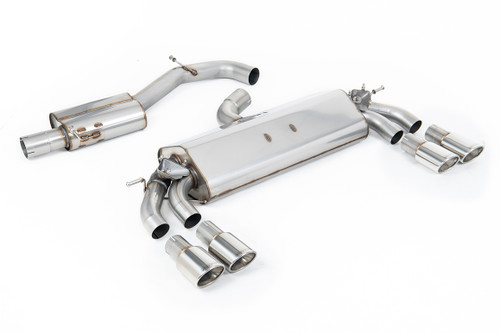 Audi S3 8V.2 Sportback - Resonated (Quieter) GPF/OPF-Back Exhaust System with Quad Oval Polished Trims
