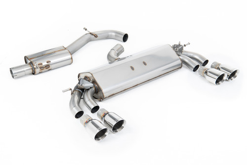 Audi S3 8V.2 Sportback - Resonated (Quieter) GPF/OPF-Back Exhaust System with Quad Round Polished Trims