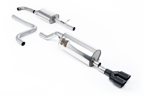 Ford Fiesta MK8 1.0T ST Line (Non GPF Models) - Resonated (Quieter) Cat-Back Exhaust System with Twin GT-90 Cerakote Black Trims