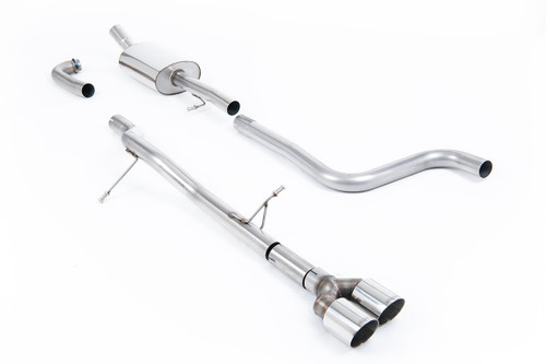 Ford Fiesta MK8 1.0T ST Line (Non GPF Models) - Non-Resonated (Louder) Cat-Back Exhaust System with Twin GT-90 Polished Trims