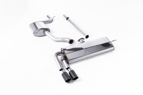 VW Golf MK7.5 1.5TSI Evo GT & R-Line - Resonated (Quieter) Cat Back Exhaust System with Carbon Trims (GTD Twin Outlet Style)