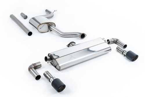 VW Golf MK7.5 1.5TSI Evo GT & R-Line - Resonated (Louder) Cat-Back Exhaust System with Carbon Trims (GTI Style)