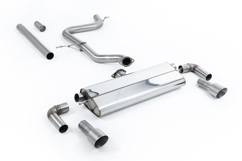 VW Golf MK7.5 1.5TSI Evo GT & R-Line - Non-Resonated (Louder) Cat-Back Exhaust System with Titanium Trims (GTI Style)