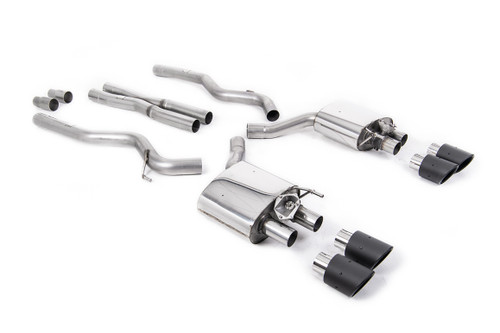 Ford Mustang 5.0 V8 GT (Fastback - Facelift) - Cat-Back Exhaust System with Carbon JET-100 Trims