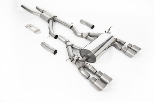 BMW F80 M3/F82 M4 - GPF / OPF Back Race Exhaust System with Titanium GT-90 Trims