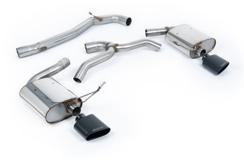 Seat Leon Cupra MK4 ST 310 & ST Cupra 300 - Non-Resonated (Louder) Cat-Back Exhaust System with Cerakote Black Oval Tips