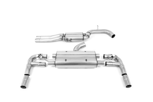 Audi RS3 8V - 80MM Resonated (Quieter) Cat-Back Exhaust System with Titanium Trims