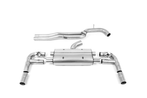 Audi RS3 8V - 80MM Non-Resonated (Louder) Cat-Back Race Exhaust System with Titanium Trims