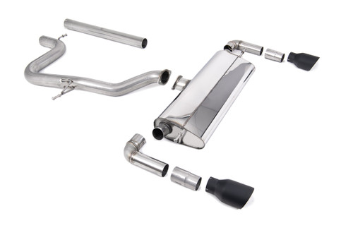 Seat Leon Cupra R 310ps - Non-Resonated (Louder) Cat-Back Exhaust System with GT-100 Cerakote Black Trims