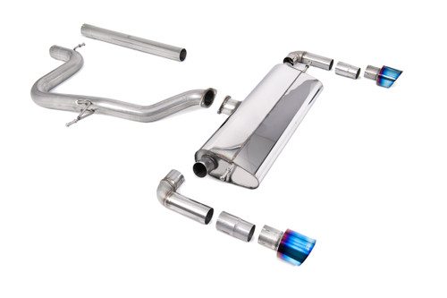 Seat Leon Cupra R 310ps - Non-Resonated (Louder) Cat-Back Exhaust System with GT-100 Burnt Titanium Trims