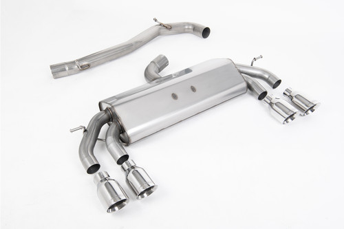 VW Golf R MK7.5 2.0 TSI 310ps (Non GPF Models & 76mm systems) - Non-Valved & Non-Resonated (Louder) Cat-Back Race Exhaust System with Polished GT-100 Round Tips