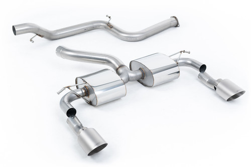 Ford Focus MK2 RS - Non-Resonated (Louder) Cat-Back Exhaust System with Titanium GT-115 Trims