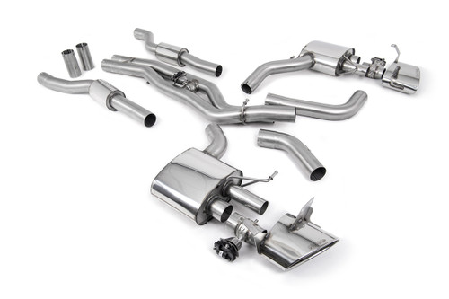 Audi RS6/RS7 C8 - Resonated (Quieter) Cat Back Back System with Polished Oval Trims