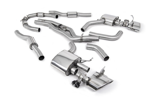 Audi RS6/RS7 C8 - Resonated Cat Back System (Twin 80mm) with Polished Oval Trims