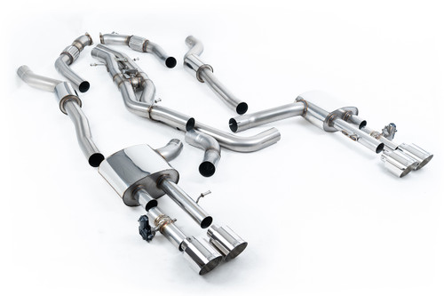 Audi S8 D5 V8 - Resonated (Quieter) OPF-Back Exhaust System with GT-115 Polished Trims