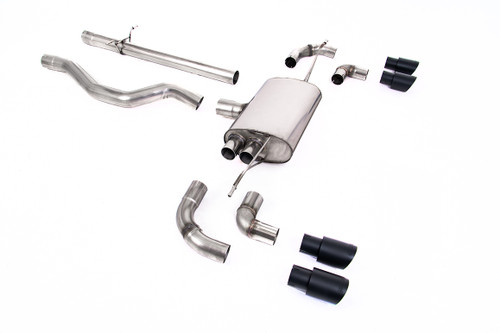 Land Rover Defender 110 3.0 I6 P400 - GPF/OPF Back System Non Resonated (Louder) with GT-90 Cerakote Black Trims