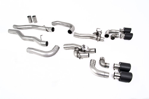 BMW M8 F91/92/93 (GPF Equipped) - OPF/GPF Back System with valved Rear Silencer Bypass & JET-115 Carbon Trims