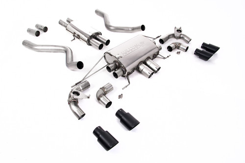 Land Rover Defender 90 5.0 V8 (GPF Models) - Resonated (Quieter) GPF/OPF Back Valved System with Quad GT-90 Cerakote Black
