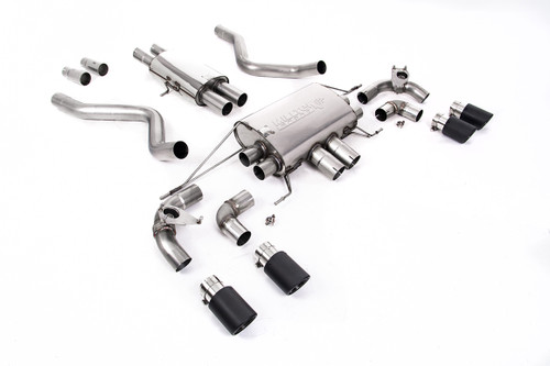 Land Rover Defender 90 5.0 V8 (GPF Models) - Resonated (Quieter) GPF/OPF Back Valved System with Quad JET-90 Carbon Trims