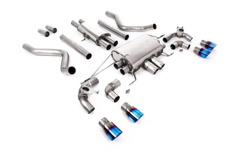 Land Rover Defender 110 5.0 V8 (GPF Models) - Resonated (Quieter) GPF/OPF Back Valved System with Quad GT-90 Burnt Titanium