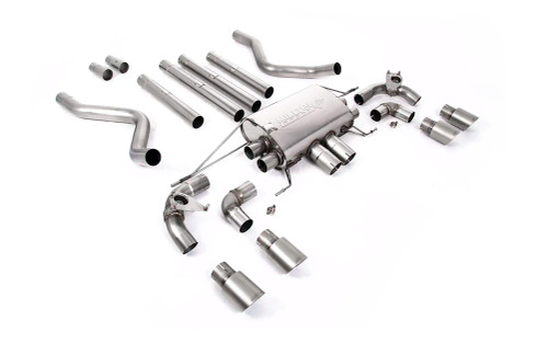 Land Rover Defender 110 5.0 V8 (GPF Models) - Non Resonated (Louder) GPF/OPF Back Valved System with Quad GT-90 Brushed