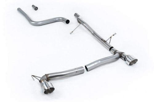 Ford Fiesta MK8 1.0T ST Line (Dual Outlets) - GPF/OPF Back Non-Resonated (Louder) with Polished GT-100 Trims