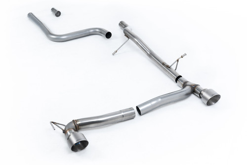 Ford Fiesta MK8 1.0T ST Line (Dual Outlets) - GPF/OPF Back Non-Resonated (Louder) with Brushed Titanium GT-100 Trims