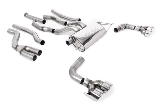 Cat-back Exhaust System with Quad GT-100 Polished Trims