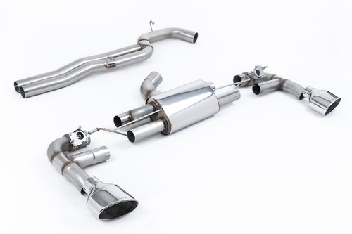 Audi RS3 8V Facelift - 80MM Non-Resonated Race (Loudest) Cat-Back Exhaust System with Polished Trims