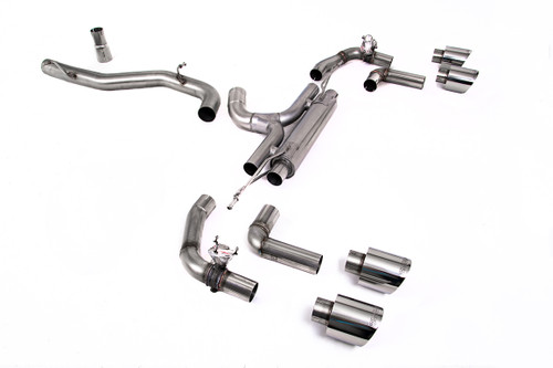 VW Golf R MK8/MK8.5 - 80mm System with Polished Trims (Race System - Loudest)