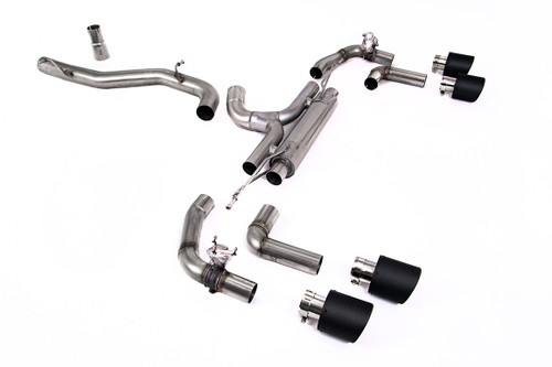VW Golf R MK8/MK8.5 - 80mm System with Carbon Trims (Race System - Loudest)