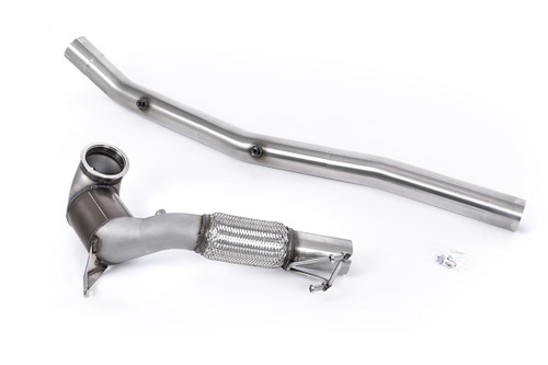 Large Bore Downpipe and Hi-Flow Sports Cat - Fits with Milltek Cat Back (Golf Mk8 R/Audi S3 8Y)