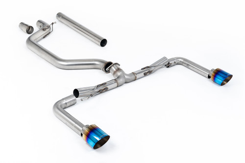 VW Golf GTI Mk8 - 80mm OPF/GPF Back System with Burnt Titanium Trims (Race System - Loudest)