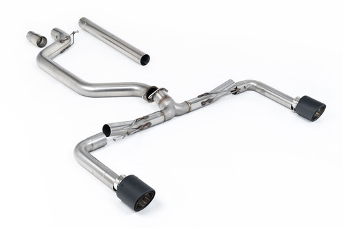 VW Golf GTI Mk8 - 80mm OPF/GPF Back System with Carbon Fibre Trims (Race System - Loudest)