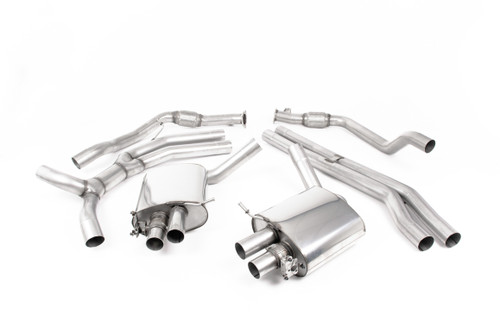 Audi RS5 B9.5 Non GPF Models - Road+ Cat Back Exhaust System with Cerakote Black Oval Trims