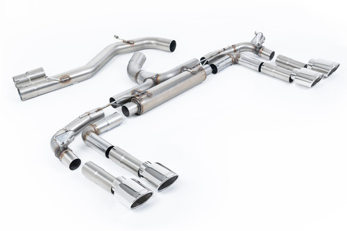 Audi S3 8Y - Non-Resonated Race (Loudest) Cat Back Exhaust System with with Polished Ovals