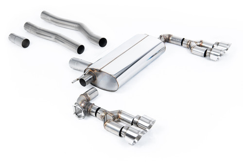 Maxton x Milltek - OPF/GPF Back Exhaust System with Quad GT-100 Polished Trims - Fits Maxton Diffuser Only