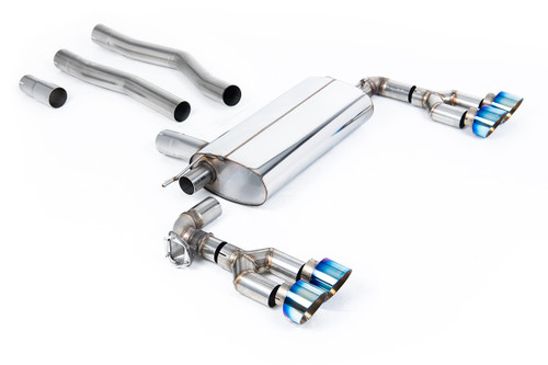 Maxton x Milltek - OPF/GPF Back Exhaust System with Quad GT-100 Burnt Titanium Trims - Fits Maxton Diffuser Only