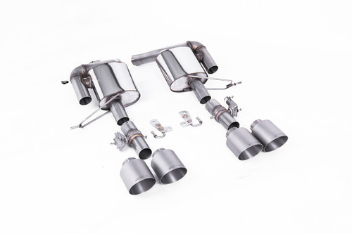 Range Rover Sport SVR 5.0 V8 (Facelift) - Valved Rear Silencers with GT-115 Brushed Titanium Tips