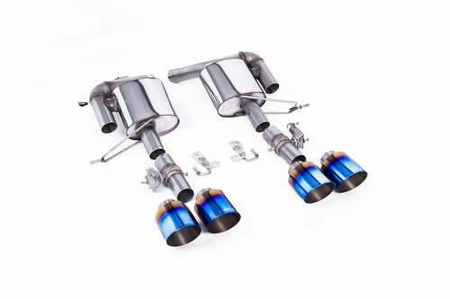 Range Rover Sport SVR 5.0 V8 (Facelift) - Valved Rear Silencers with GT-115 Burnt/Blue Titanium Tips