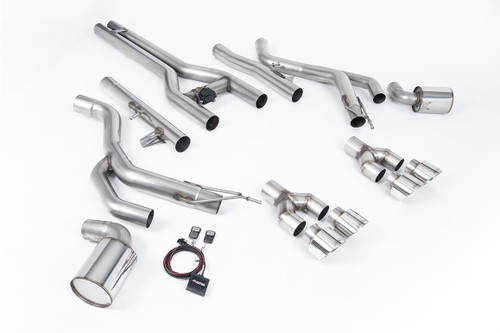 Dodge Challenger SRT Hellcat - Front Pipe-back with Active 'H' System and Polished GT-100 Tips for SRT Hellcat