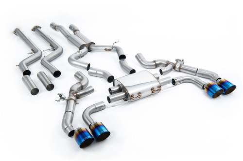 BMW X3 G01/X4 G02 S58 LCI (GPF Equipped) - OPF/GPF Bypass System with Burnt/Blue Titanium Trims