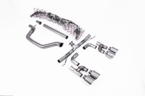 VW Golf GTI Mk8 - Particulate Filter-Back - Golf R Style - Race (Loudest) with Titanium Tips