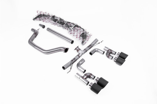 VW Golf GTI Mk8 - Particulate Filter-Back - Golf R Style - Race (Loudest) with Carbon Fibre Tips
